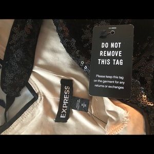 Express sequin black dress
